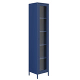 Steel Storage Cabinet With Clear Glass Panels - Frank