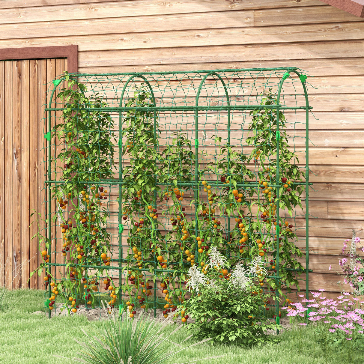 Steel Tall Garden Trellis 182cm Wide - Velmora