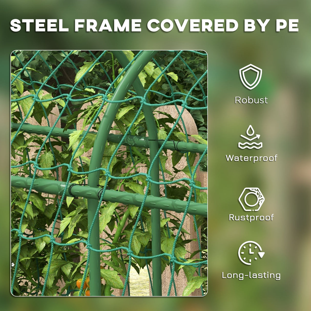 Steel Tall Garden Trellis 182cm Wide - Velmora