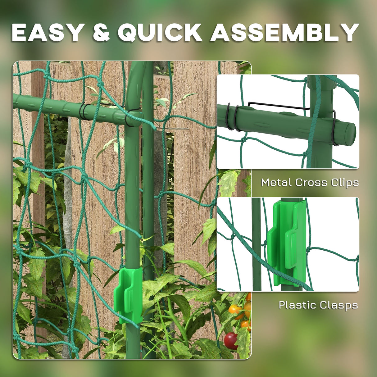 Steel Tall Garden Trellis 182cm Wide - Velmora