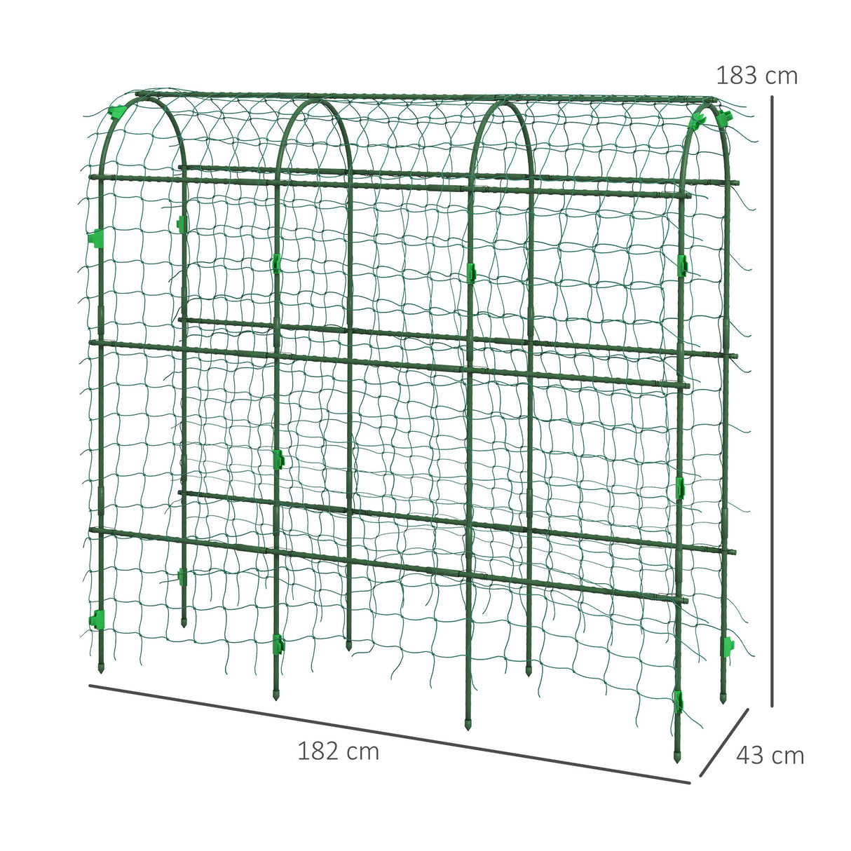 Steel Tall Garden Trellis 182cm Wide - Velmora