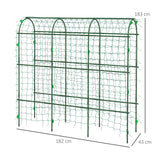 Steel Tall Garden Trellis 182cm Wide - Velmora