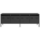 Steel TV Stand 135cm Wide With 4 Drawers - Vantage Home