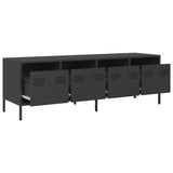 Steel TV Stand 135cm Wide With 4 Drawers - Vantage Home