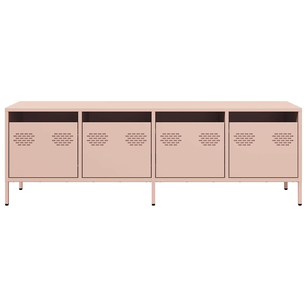 Steel TV Stand 135cm Wide With 4 Drawers - Vantage Home