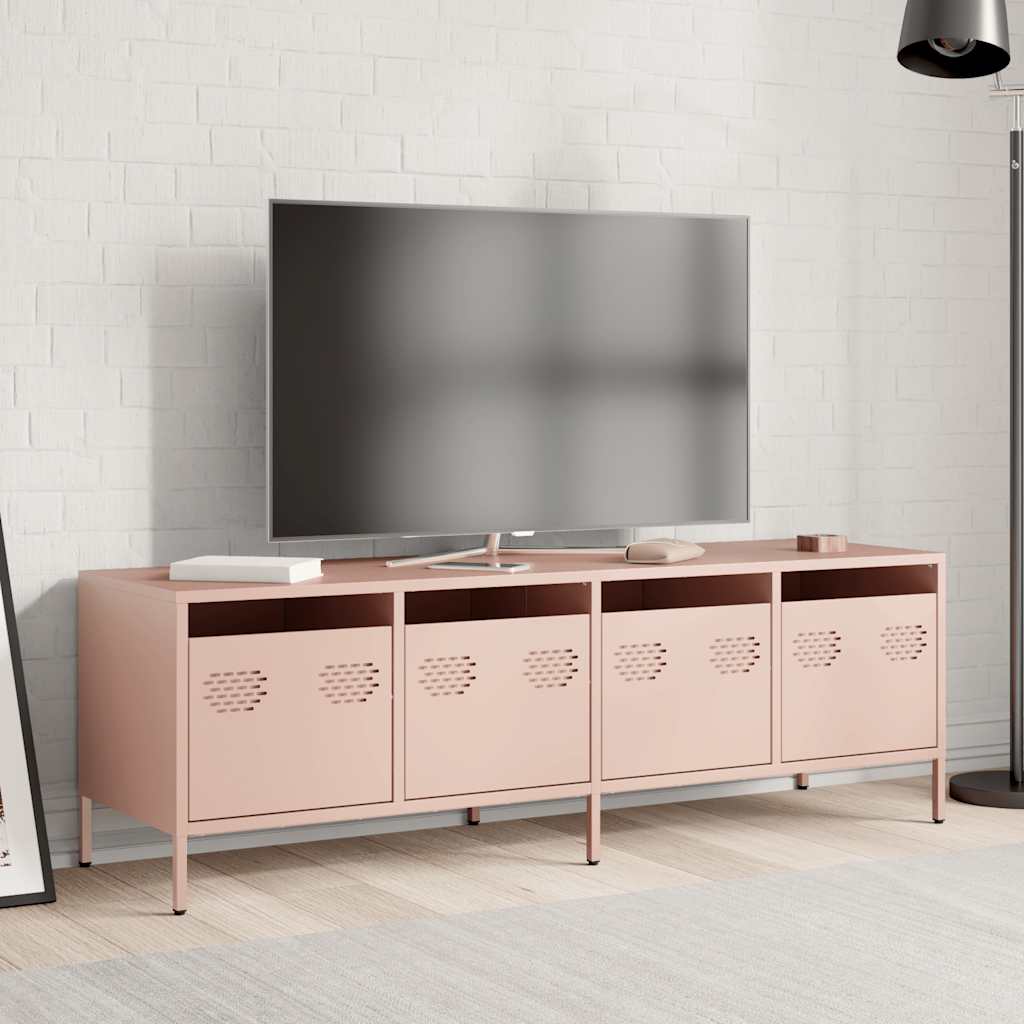 Steel TV Stand 135cm Wide With 4 Drawers - Vantage Home