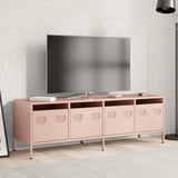 Steel TV Stand 135cm Wide With 4 Drawers - Vantage Home