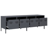 Steel TV Stand 135cm Wide With 4 Drawers - Vantage Home