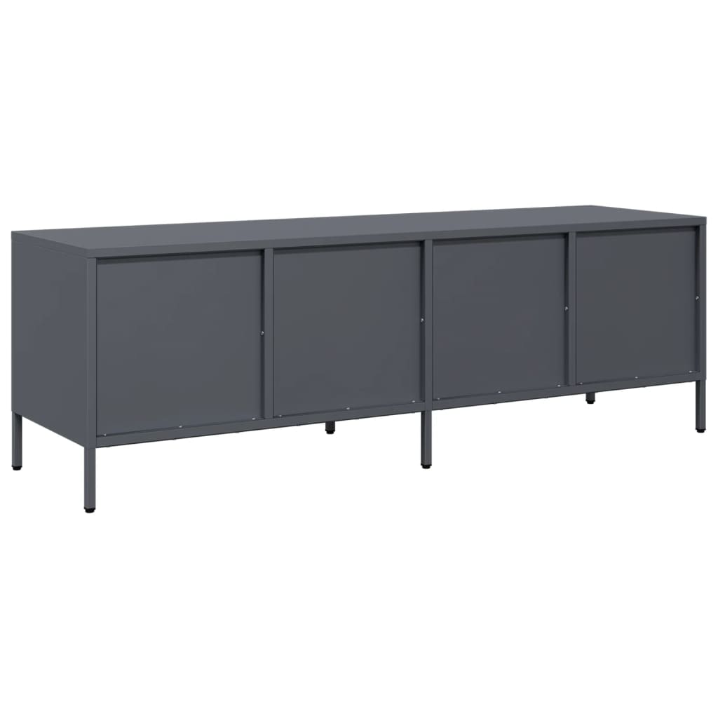 Steel TV Stand 135cm Wide With 4 Drawers - Vantage Home
