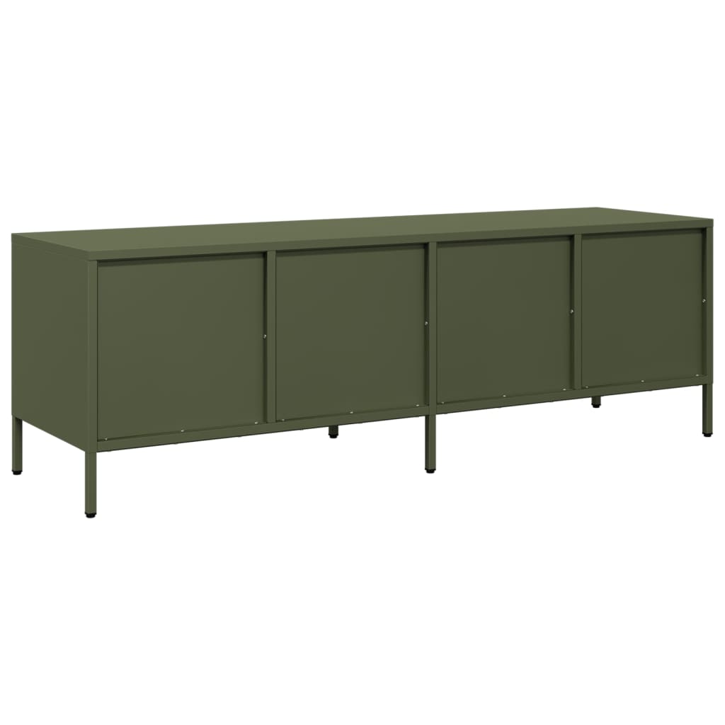 Steel TV Stand 135cm Wide With 4 Drawers - Vantage Home
