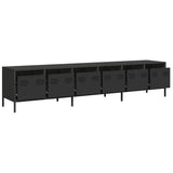 Steel TV Stand 202cm Wide With 6 Drawers - Vantage Home