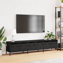 Steel TV Stand 202cm Wide With 6 Drawers - Vantage Home