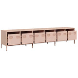Steel TV Stand 202cm Wide With 6 Drawers - Vantage Home