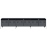 Steel TV Stand 202cm Wide With 6 Drawers - Vantage Home