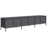Steel TV Stand 202cm Wide With 6 Drawers - Vantage Home