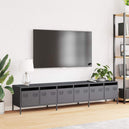 Steel TV Stand 202cm Wide With 6 Drawers - Vantage Home