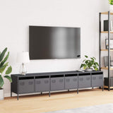 Steel TV Stand 202cm Wide With 6 Drawers - Vantage Home