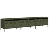 Steel TV Stand 202cm Wide With 6 Drawers - Vantage Home