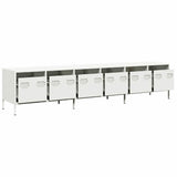 Steel TV Stand 202cm Wide With 6 Drawers - Vantage Home