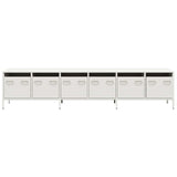 Steel TV Stand 202cm Wide With 6 Drawers - Vantage Home
