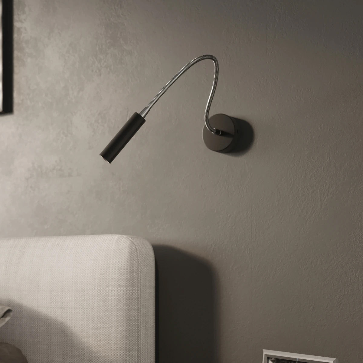 Steel Wall Light With Axil Lamp - Bittersweet Shimmer