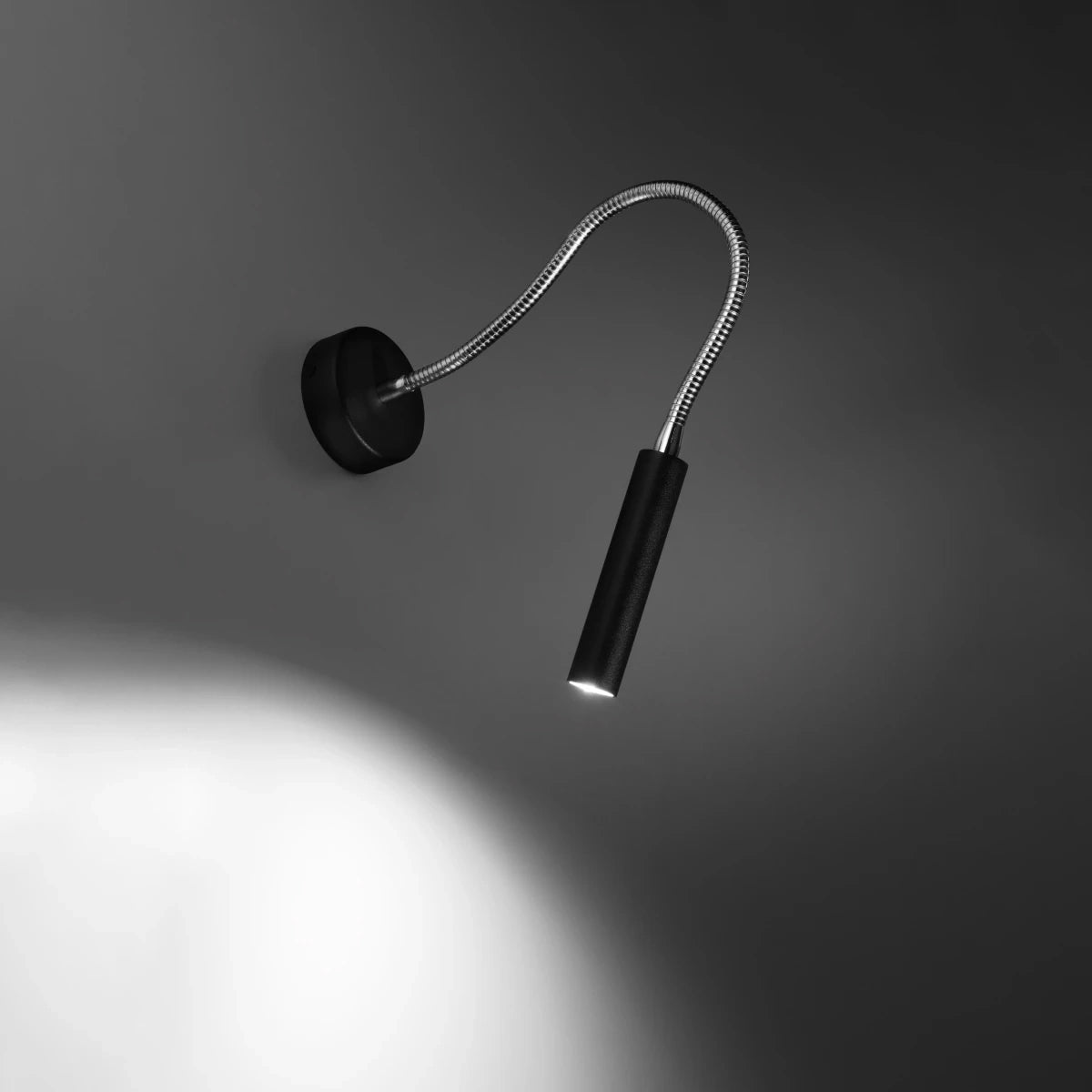 Steel Wall Light With Axil Lamp - Bittersweet Shimmer