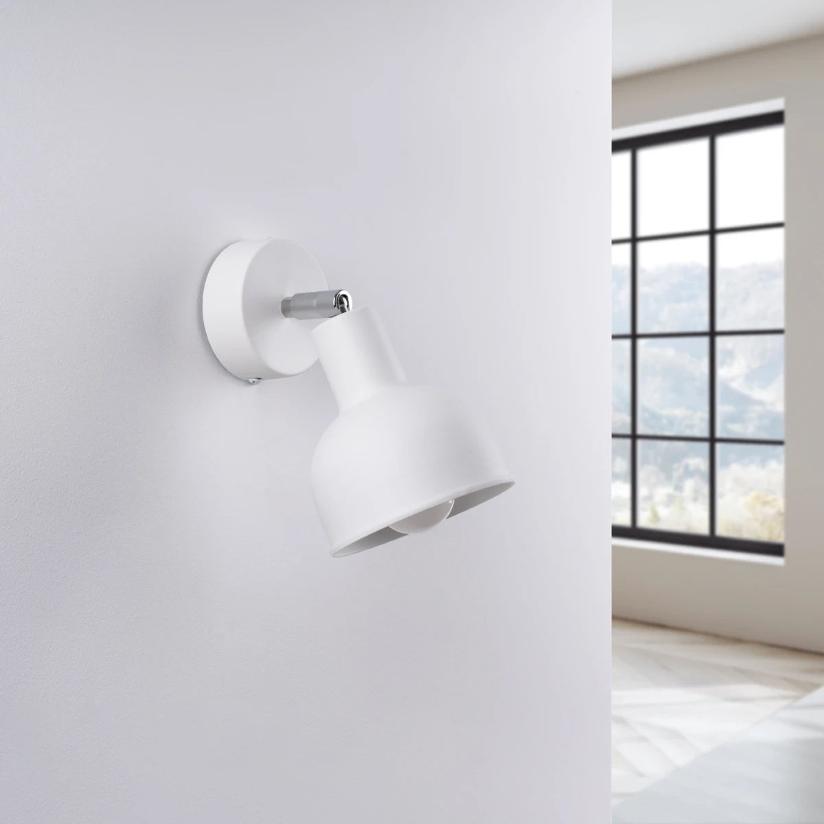 Steel Wall Light With Elba Lamp - Bittersweet Shimmer