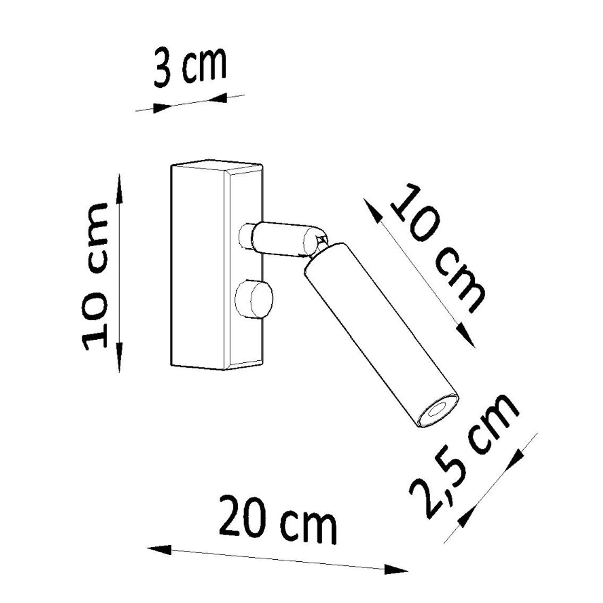 Steel Wall Light With Eyetech 1 Lamp - Bittersweet Shimmer