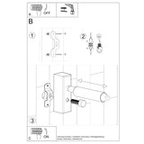 Steel Wall Light With Eyetech 1 Lamp - Bittersweet Shimmer