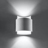 Steel Wall Light With Impact Lamp - Blue Sapphire