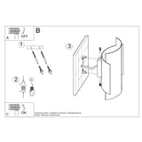 Steel Wall Light With Impact Lamp - Blue Sapphire