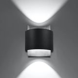 Steel Wall Light With Impact Lamp - Blue Sapphire