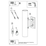 Steel Wall Light With Lagos 2 Lamp - Ocean Green
