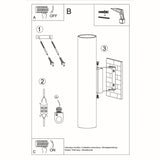 Steel Wall Light With Lagos Lamp - Ocean Green