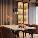 Steel Wall Light With Loopez Lamp in Black - Ocean Green