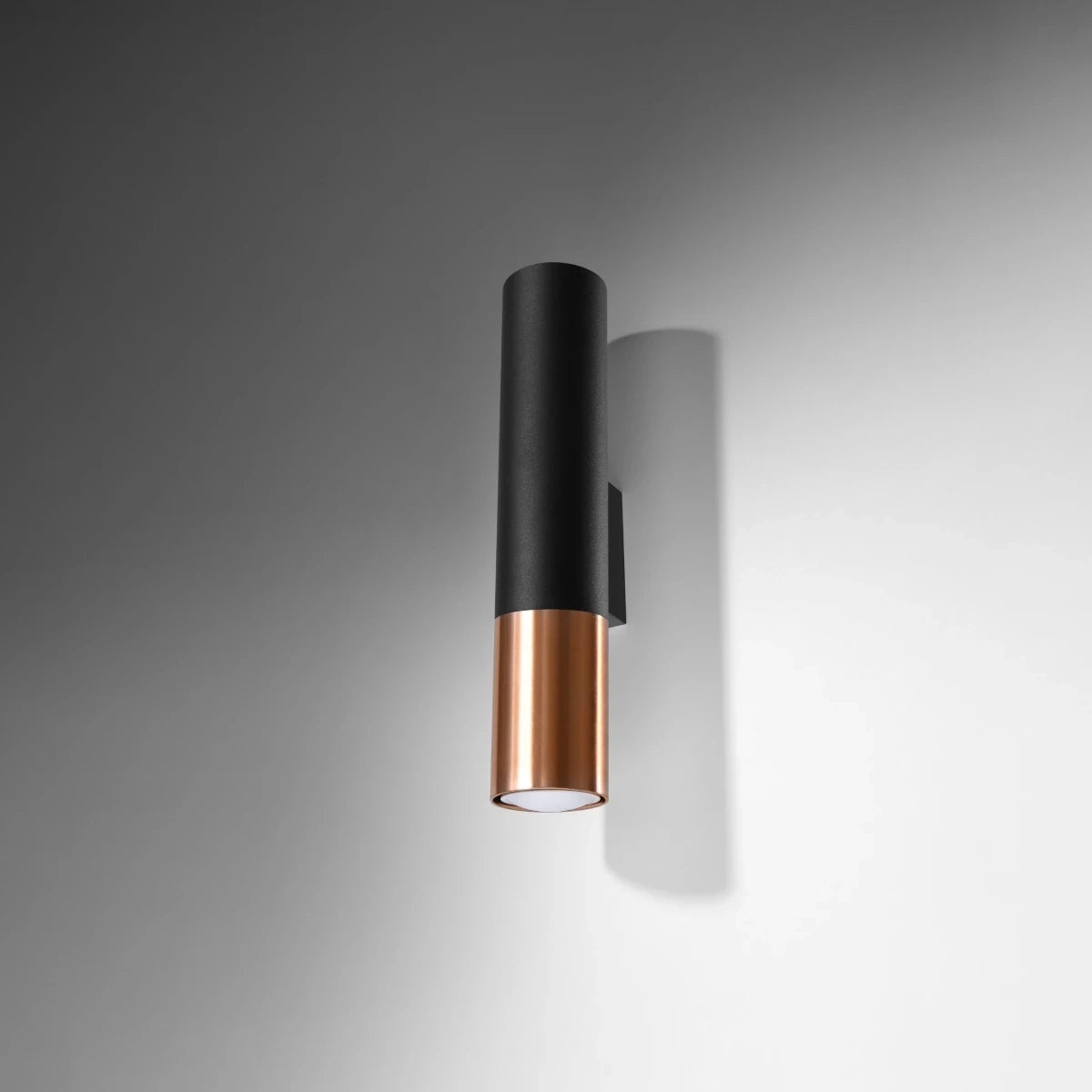 Steel Wall Light With Loopez Lamp in Black - Ocean Green