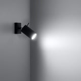 Steel Wall Light With Ring Lamp - Bittersweet Shimmer