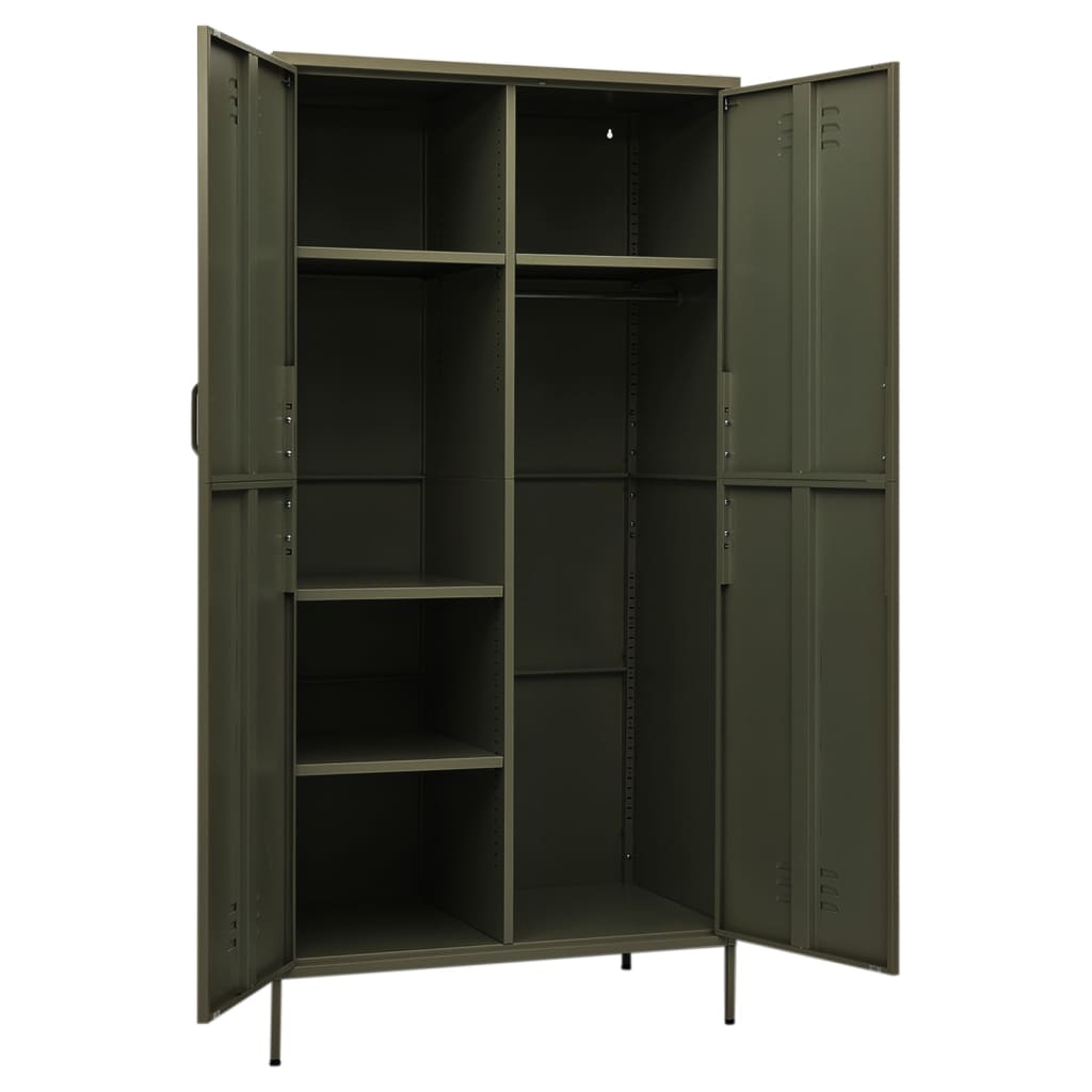 Steel Wardrobe 90cm Wide With 2 Doors - Vantage Home