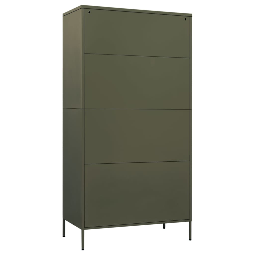 Steel Wardrobe 90cm Wide With 2 Doors - Vantage Home