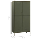 Steel Wardrobe 90cm Wide With 2 Doors - Vantage Home