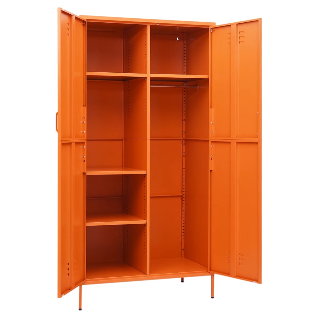 Steel Wardrobe 90cm Wide With 2 Doors - Vantage Home