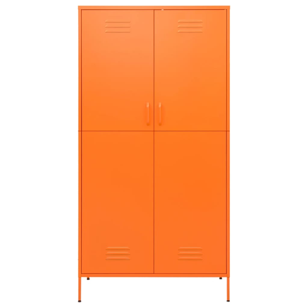 Steel Wardrobe 90cm Wide With 2 Doors - Vantage Home