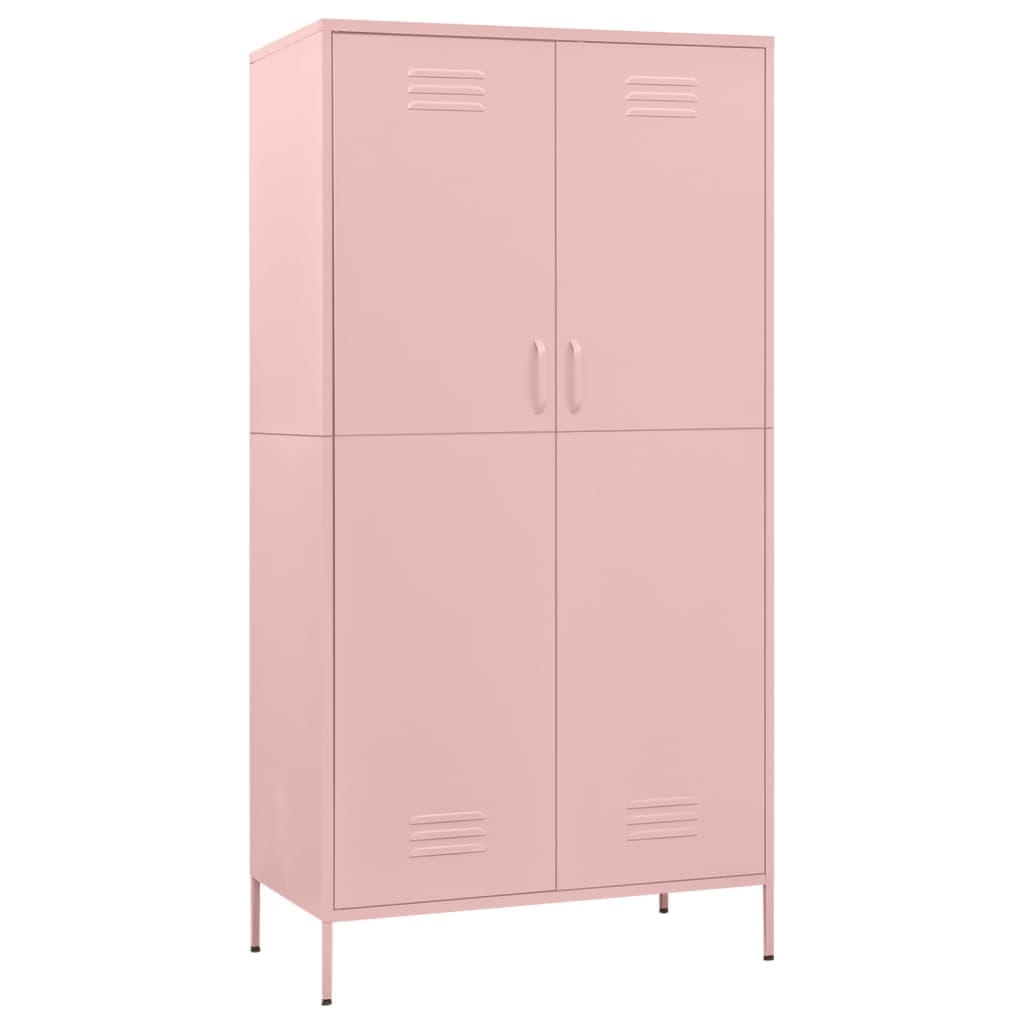 Steel Wardrobe 90cm Wide With 2 Doors - Vantage Home