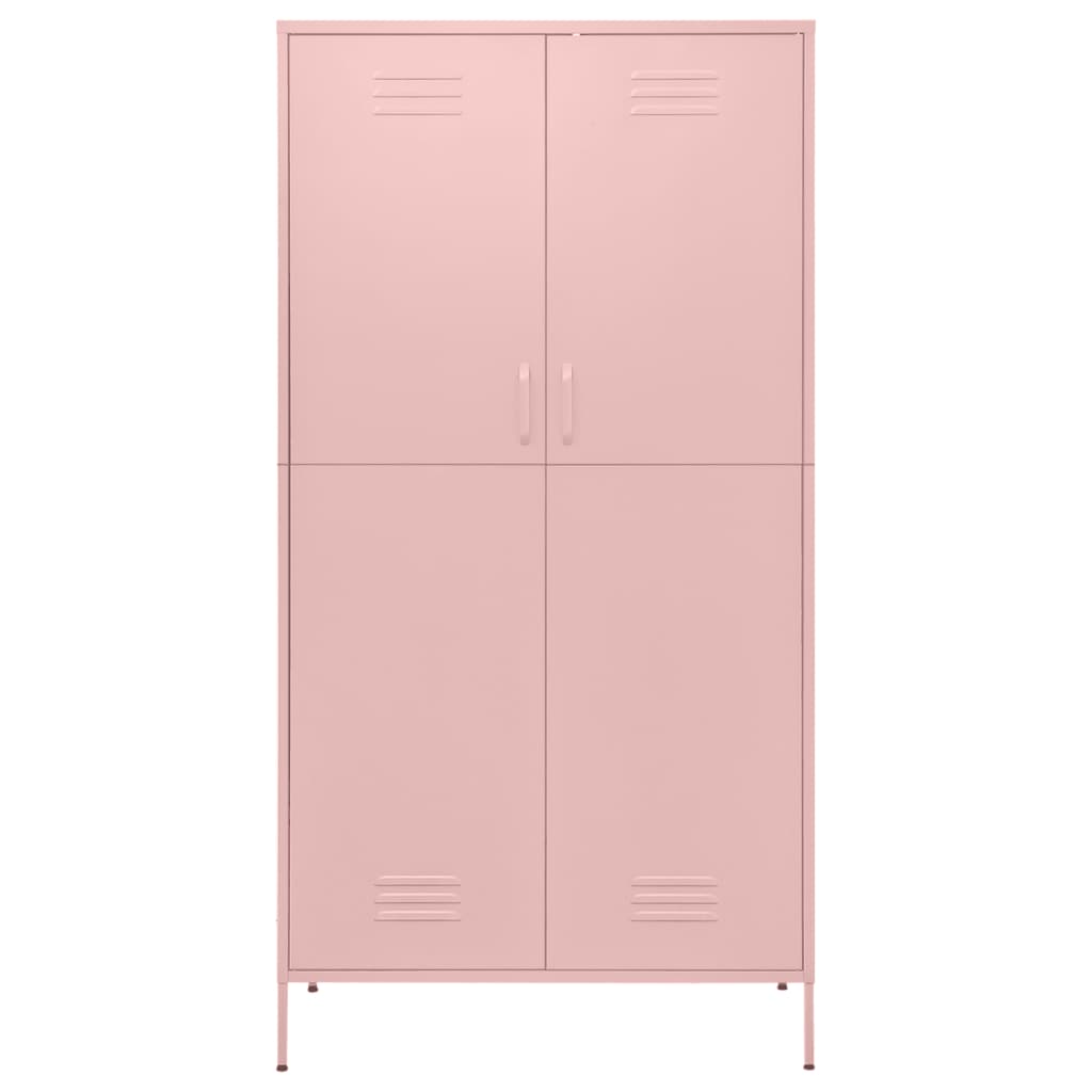 Steel Wardrobe 90cm Wide With 2 Doors - Vantage Home