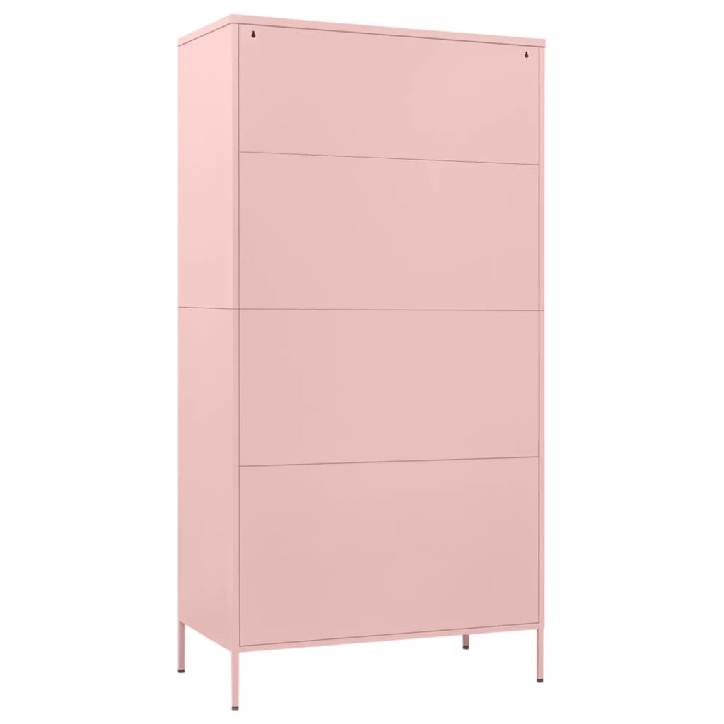Steel Wardrobe 90cm Wide With 2 Doors - Vantage Home