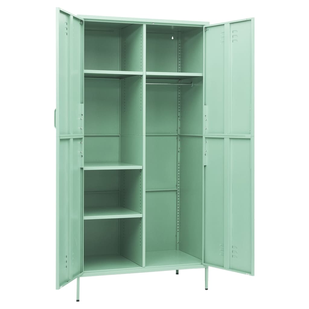 Steel Wardrobe 90cm Wide With 2 Doors - Vantage Home