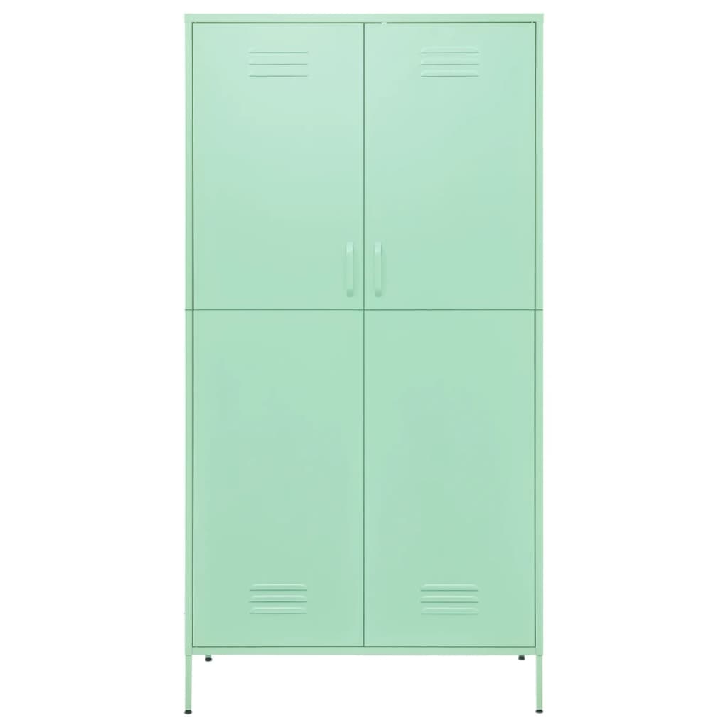 Steel Wardrobe 90cm Wide With 2 Doors - Vantage Home