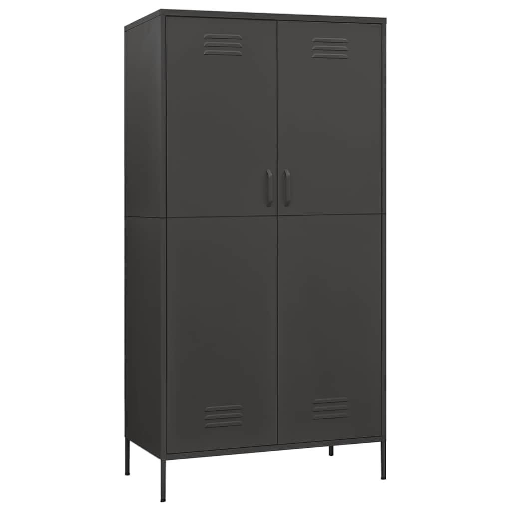 Steel Wardrobe 90cm Wide With 2 Doors - Vantage Home