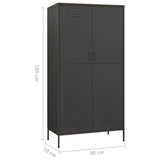 Steel Wardrobe 90cm Wide With 2 Doors - Vantage Home