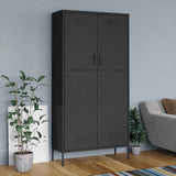 Steel Wardrobe 90cm Wide With 2 Doors - Vantage Home